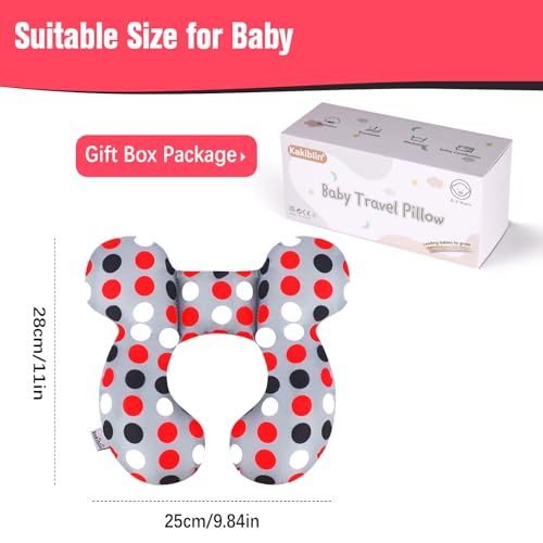 KAKIBLIN Baby Travel Pillow, Baby Neck Pillows for Car Seat,Upgraded Babies Head Pillow, Head and Neck Support for Car Seat, Stroller, Pushchair,Travel (Grey Pot) - color: Grey Pot