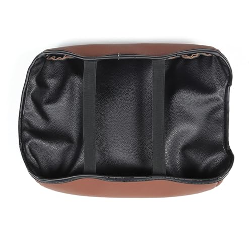 Armrest Box Cover Center Console Pad Compatible with Ineos Grenadier 2020-2024, Comfortable, Breathable, Waterproof Leather Center Console Armrest Cushion (Brown) - color: Brown