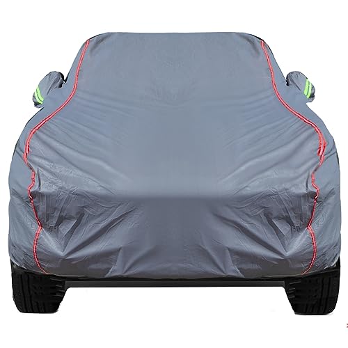 Waterproof Zipper Doors Car Cover for Pickup, Chevrolet Silverado 1500 2500 3500/ Ford F-150 F-250/ Ram 1500 2500 3500, for Indoor Outdoor Sunscreen UV Prevention Snowproof Wind, 230"-260",C9 - color: Gray, size: C-9 Apply-Pickup - Body Length 230"to 260"