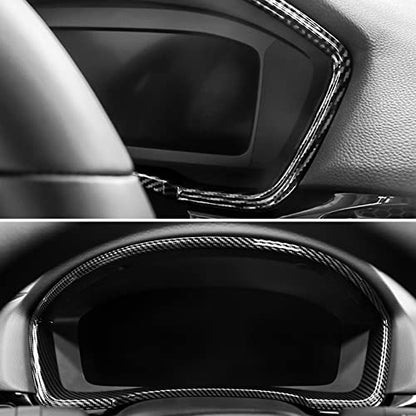 Car Dashboard Cover Trim Frame Decals for 2022 2023 2024 2025 Honda Civic 11th Gen Accessories ABS Carbon Fiber Interior Stickers - color: Dashboard Cover