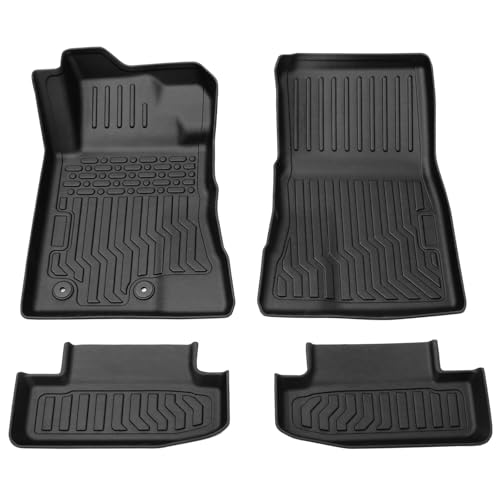 Car Floor Mats for 2015-2022 Ford Mustang, TPE Rubber All Weather Protection Mat Include 1st 2nd Row, Non-Slip Interior Accessories (2015-2022 Mustang) - color: 2015-2022 Mustang