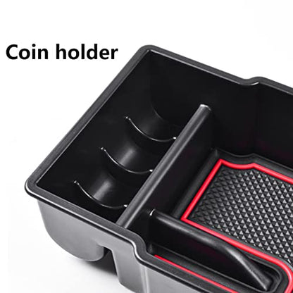 EDBETOS Center Console Organizer Tray Compatible with Jeep Renegade Accessories 2015-2019 2020 2021 2022 2023 Armrest Glove Box Secondary Storage (Red Line) - color: Red Line