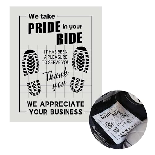 100Pcs Paper Floor Mats for Cars, Disposable White Automotive Floor Mats Kraft Paper, Waterproof Car Foot Pads Protective Papers, Thank You Mats for Car Detailing, Auto Dealership (20" x 16") - color: white 100pcs