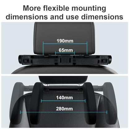 Car Headrest Pillow,Head, Neck Support Pillow,U Shaped Car Sleeping Pillow,180° Adjustable,Improve Head and Neck Posture and Adjust Sleep Position,Suitable for Kids and Adults (Black) - color: Black