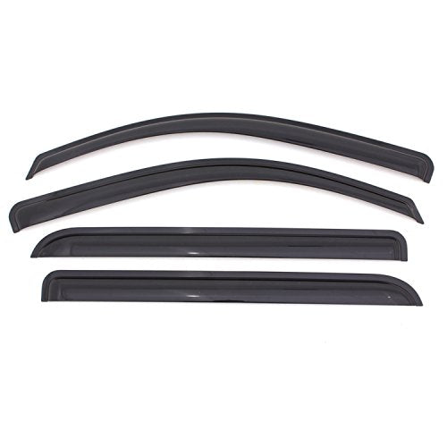 Auto Ventshade [AVS] Outside Mount Rain Guards for 2011 - 2018 Volkswagen Jetta | Window Vent Visors, 4 pcs. - Smoke | 94985