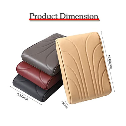 Upgraded Car Center Console Pad,Elbow Rest Pillow,PU Leather Armrest Cushion, Relieve Arm Fatigue,Great for Long-time Driving,Universal Car Armrest Seat Box Cover Protector for Most Vehicles - color: Black2
