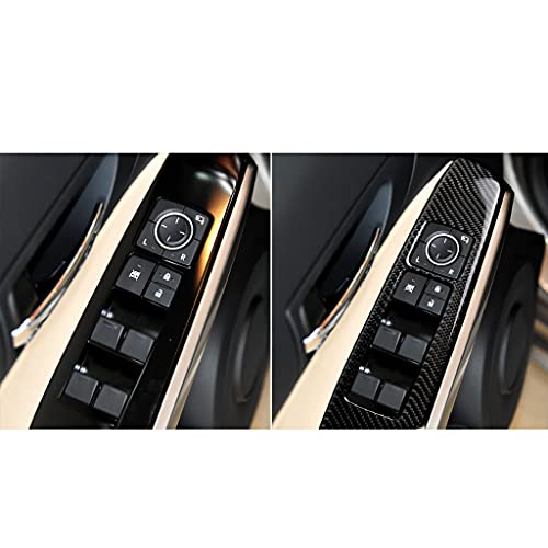 NVCNX Car Power Window Lift Switch Button Panel Cover Decal Compatible with Lexus IS250 2014 2015 / IS200t 2016 2017 / IS300 2016-2020 / IS350 2014-2020 Carbon Fiber Interior Trim Accessories Black - color: Window Lift Switch