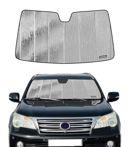 Pigenius Windshield Sun Shade for Lexus GX460 2010-2023, Custom Front Window Sunshade - AstraGuard - color: Silver, size: 2010-2023 GX460