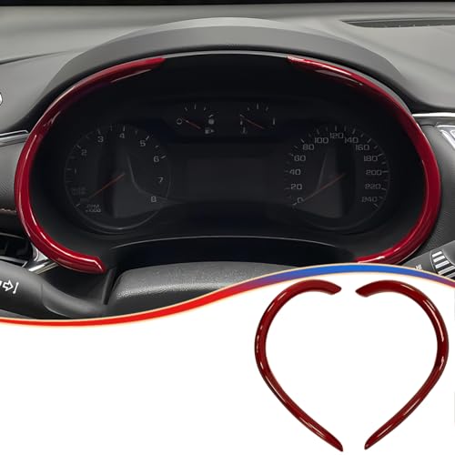 MUXEE Dash Board Trim, for Chevrolet Malibu 2016 2017 2018 2019 2020 2021 2022 2023 2024 - ABS Wine Red Sport Interior Trim Full Set Accessories - color: Wine Red