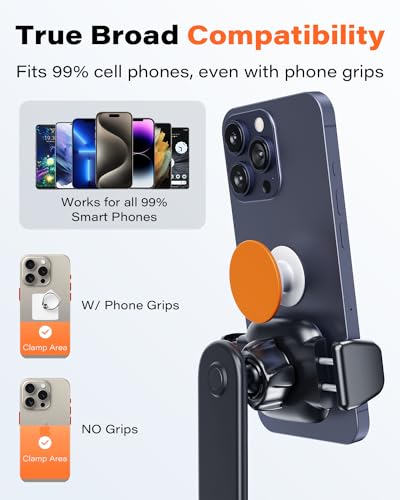 APPS2Car Cup Phone Holder for Car with Solid Adjustable Alloy Arm, Save Space, Easy Installation, Long Neck Car Phone Mount Compatible with iPhone Samsung Google Smartphones - size: Small to Medium