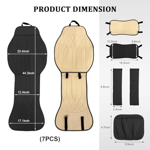 2 PCS Leather Front Car Seat Covers, Sideless Auto Seat Covers with Storage Pocket & Seatbelt Pads, Universal Waterproof Vehicle Seats Protectors for Most Front Seats (Black) - color: Black