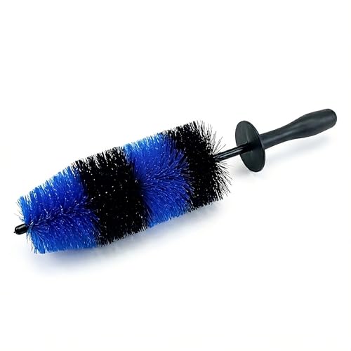 Wheel Rim Brush – Soft Bristle Long Handle Car Wheel Cleaning Brush for Deep Cleaning Rims, Tires, Wheels, Engine Bay, Exhaust Tips, Cars, Trucks, SUVs, Motorcycles - size: Wide Clean