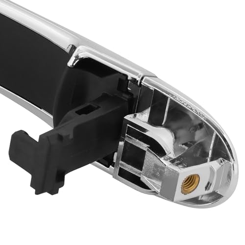 Auto Dynasty [Non Keyhole] Factory Style Front Exterior Car Door Handle Cover with Smart Entry Compatible with Nissan Cube Juke Versa 2009-2019, Passenger Right Side, Chrome Black