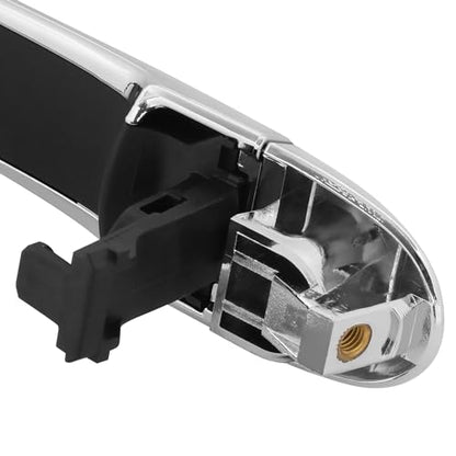 Auto Dynasty [Non Keyhole] Factory Style Front Exterior Car Door Handle Cover with Smart Entry Compatible with Nissan Cube Juke Versa 2009-2019, Passenger Right Side, Chrome Black