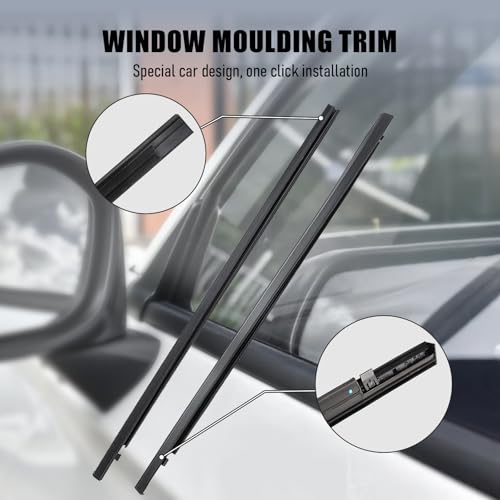 ItranMc Car Window Weather Stripping Molding Trim Belt,Compatible with Honda Civic 2016-2021 4-Door Sedan, Replace#72450-TEA-T01 72410-TEA-T01 72950-TEA-T01 72910-TEA-T01 - style: Civic 2016-2021