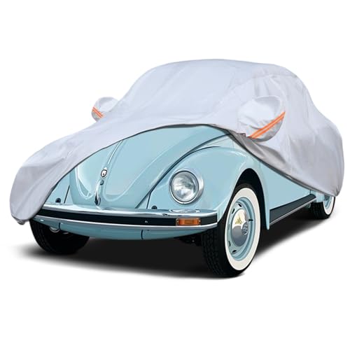 Car Cover Custom Fit for VW Beetle Bug 2-Door 1960-1980, 6 Layer Heavy Duty Waterproof All Weather Car Tarp Outdoor Protection with Cotton Lining - size: Beetle 2-Dr 1960-1980