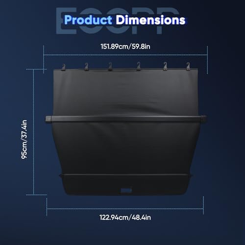 ECCPP Cargo Cover 2016 2017 2018 2019 2020 2021 2022 Fit for Honda for Pilot 3.5L Rear Trunk Cover Shade Luggage Tonneau Security Cover - style: 2016-2022 for Honda for Pilot