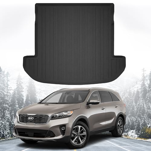 Premium KIA Sorento Cargo Liner for 7 Seat Model - Custom Fit Car Trunk Mat - All-Season Cargo Mat - 3D Shaped Laser Measured Trunk Liners