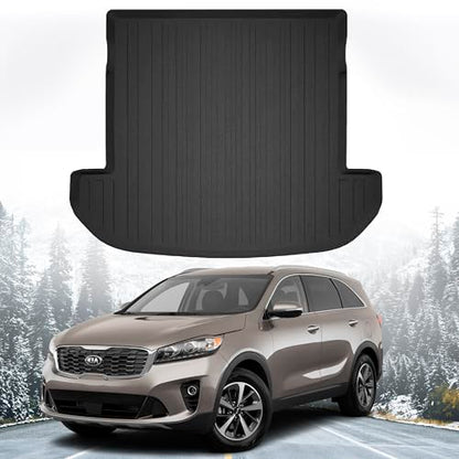 Premium KIA Sorento Cargo Liner for 7 Seat Model - Custom Fit Car Trunk Mat - All-Season Cargo Mat - 3D Shaped Laser Measured Trunk Liners