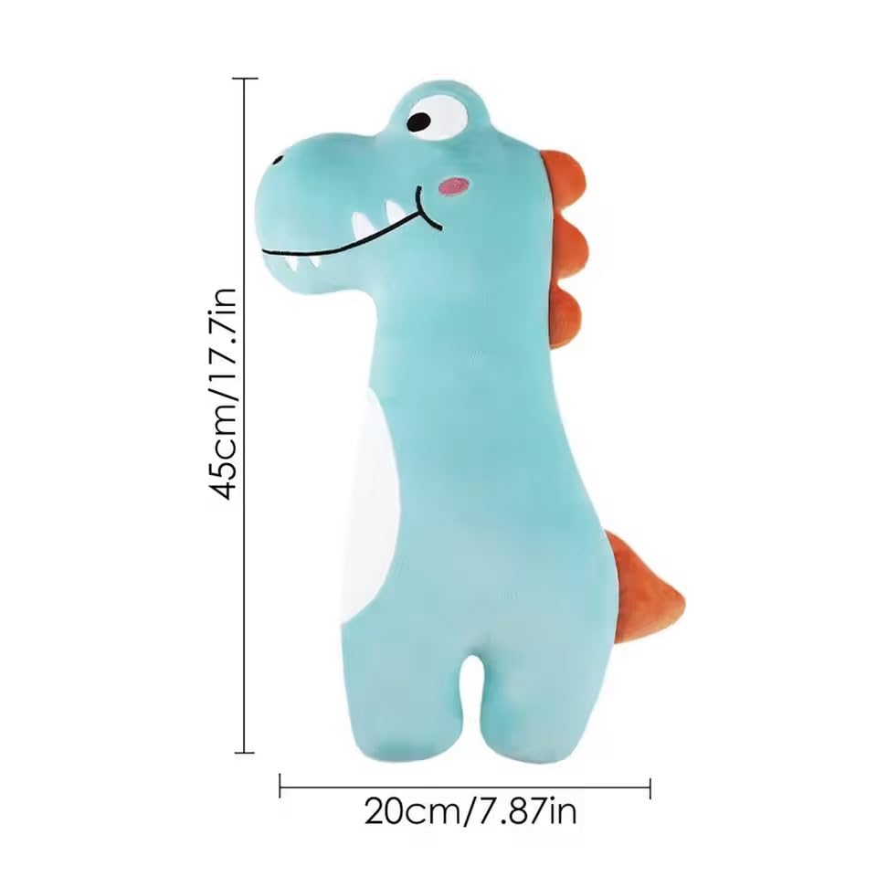 PandaEar Car Seat Belt Covers for Kids - Ultra Soft Machine Washable Dinosaur Seatbelt Pillow - Universal Shoulder Pad for Car Seats, Booster Seats & Strollers - Neck & Head Support for Travel (Blue)