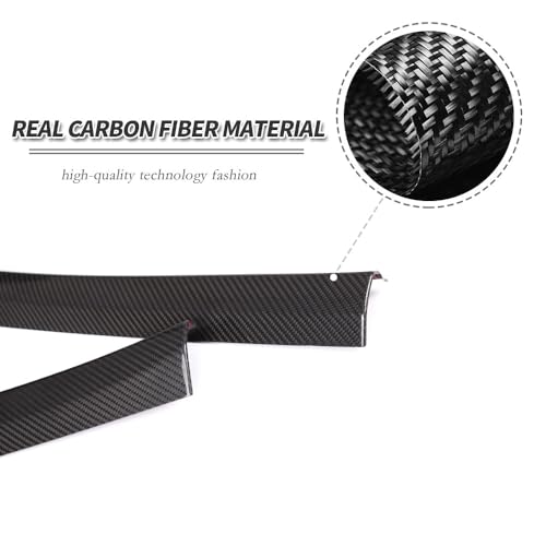 for 2019-2022 Toyota Supra Car Interior Accessories Real Dry Carbon Fiber Door Sill Trim Strips 4PCS (Black Carbon)