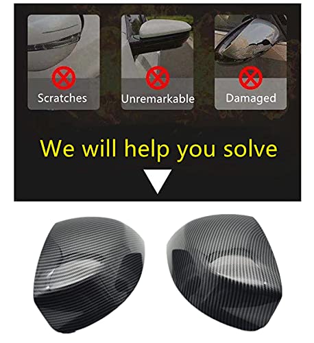 for Hon-da Civic 2012-2013 Carbon Fiber Side Mirror Cover Caps - Direct Replacement Style