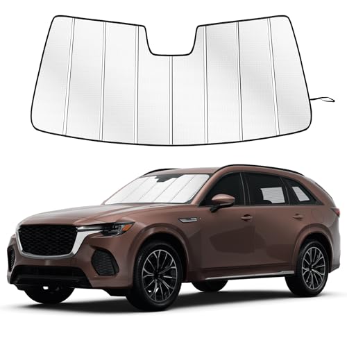 Windshield Sun Shade for Ma-zda CX70 CX 70 2025-2026 Custom Fit Accordion Folding Design Window Sunshade Car Accessories, Full Coverage Sun Visor Protector - Blocks 99% UV Rays - size: Ma-zda CX70 2025-2026