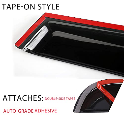 Original 4pcs Window Shade, Outside Mount Tape-On Rain Guards Set, Nice Side Window Visors Compatible with 1997-2016 Ford Expedition 1998-2017 Lincoln Navigator 94233 - size: For Expedition/Navigator