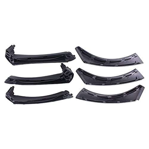 NewYall Black Interior Door Panel Handle Pull with Outer Trim Cover for BMW E90 E91 E92 E93 3 Series 320 323 325 328 330 335 Rear Left and Front Rear Right Side - color: Black