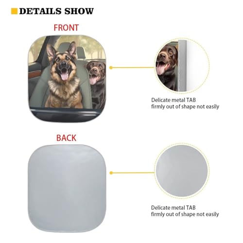 AFPANQZ Dog Cool Pattern Car Windshield Sun Shades Visor Car Front Rear Window Cover Sunshade UV Protector Universal Fit Sun Blocks Window Pop Up Folding Sunshades - color: Dog Cool Pattern