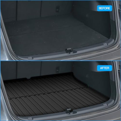 Nilight Cargo Mats for Tesla Model Y 5 Seat 2020 2021 2022 2023 2024 2025 All Weather Protection Heavy Duty Cargo Liners - color: 2020-2025 Model Y 5 Seat Cargo Mat