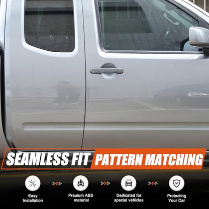 Car Exterior Door Handle Cover Compatible with Nissan Frontier 2005-2017,ABS Carbon Fiber Pattern Outside Door Handle Trim Strips Cover Protector Trim Accessories 8PCS (Carbon Fiber Pattern)