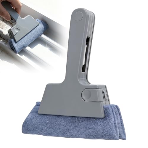 Magic Window Track Cleaner, Window Groove & Track Cleaning Brush Tools Set for Window Lides Gaps Tile Lines Shutter Car Vents (Gray) - color: Gray