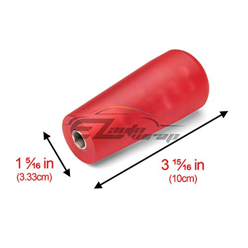 EZAUTO WRAP Red Shift Knob Stick Frosted Matte Crystal Bubble Long Throw Gear Shifter 10cm - color: Matte Red, size: 10cm