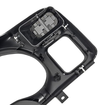 KUAFU Dash Trim Bezel Compatible with 1998-2004 Chevy Chevrolet S10 Blazer GMC Jimmy Paint ABS Plastic Light Gray Single Din Only - color: Light Gray