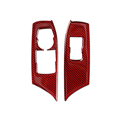 Car Window Lift Switch Panel Sticker Carbon Fiber Decal Interior Trim Cover for Chevrolet Camaro ZL1 2016 2017 2018 2019 2020 2021 2022 2023 Accessories - color: Window Lift Switch Panel