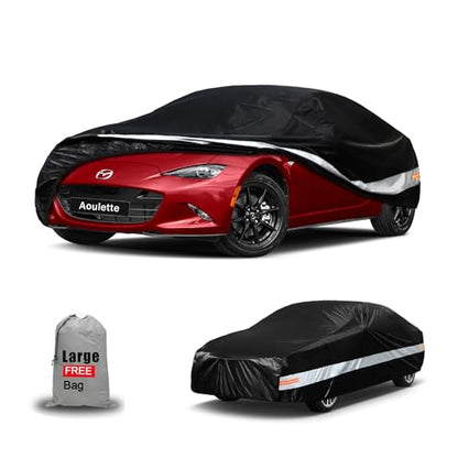 Custom-Fit Car Cover for Mazda Miata/MX-5, Waterproof All-Weather Car Cover, Lightweight Full Exterior Cover for Outdoor Protection Against Sun, Rain, Dust, Snow, and Wind. - size: Custom-Fit Mazda Miata/MX-5