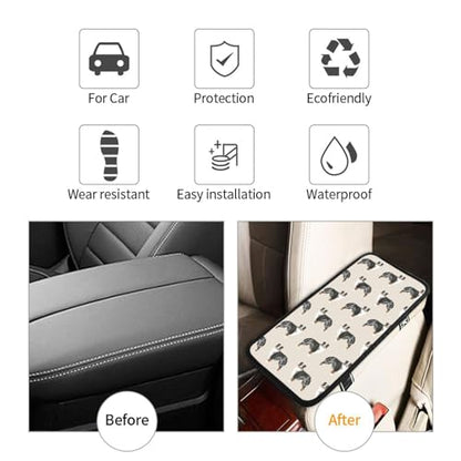 Australian Shepherd Auto Center Console Cover Universal Car Armrest Pad Waterproof Women Men Automotive Interior Accessories for Most Vehicle SUV - color: Australian Shepherd