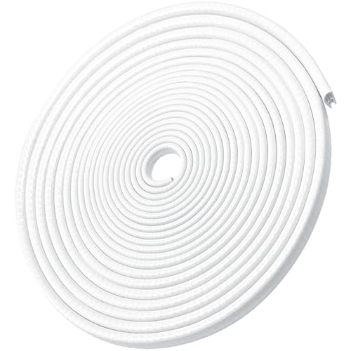 MYFAMIREA 49Ft(15M) Long Car Door Edge Guards, U Shape Edge Trim Rubber Seal Protector Car Door Protection Anti-Collision Rubber Clips Easy to Cut No Need Adhesive Fit for Most Vehicles| White - color: White, size: 49FT