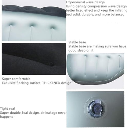 Inflatable Car Air Mattress Back Seat Bed with Air Pump, Universal Back Seat Gap Filler Pad Extender for SUV Camping Sleeping Travel Rest
