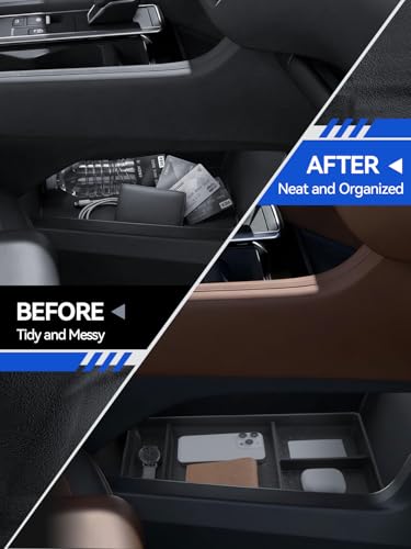 for Pathfinder Center Console Organizer Double-Layer 2022-2025 2026 Nissan Pathfinder(S/SV/SL/Rock Creek/Platinum) Accessories Armrest Box Organizer + Lower Console Organizer Tray Set 2-Pack - size: for 2022-2026 Pathfinder