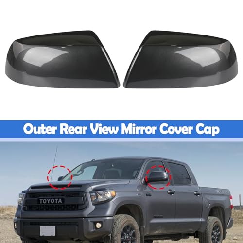 Osompar Gray Outer Rear View Mirror Cover Cap Front Driver Passeger Side for Toyota Tundra 2007-2021 Toyota Sequoia - color: Gray
