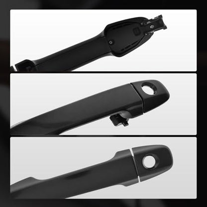 A-Premium Front Driver Side Exterior Door Handle with Keyhole Cover Compatible with Toyota Camry 12-17, Yaris 12-19, C-HR 18-19, 86 18-20, Prius C & Scion FR-S, iM & Subaru BRZ, Carbon Fiber Look