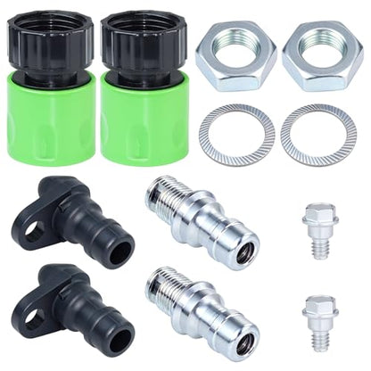 2 Pack 490-900-M061 Deck Wash Kit Replaces 490-900-0025 Including 921-04041 Lawn Mower Deck Wash Adapter Nozzle, 737-04003D Deck Wash Nozzle(Stainless Steel), 731-07487 Deck Wash Nozzle - color: A02 2x490-900-M061 Deck Wash Kit