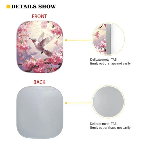 AFPANQZ 3D Hummingbird UV Protection Foldable Windshield Washable Sun Shades Universal Fit for Car Auto Sedan Truck SUVs Travel Outdoor Packing - color: 3D Hummingbird