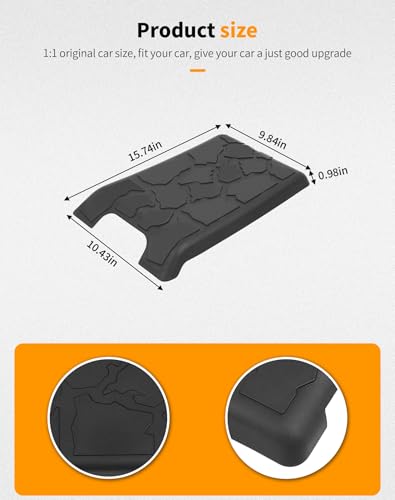 Armrest Cover Compatible with 2009-2014 Ford F150/Raptor Center Console Cover TPE Waterproof Car Armrest Seat Box Pad - color: For 2009-2014