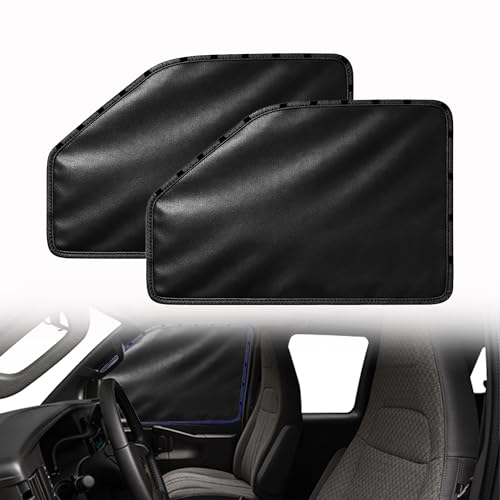 Custom Front Side Window Sun Shades Compatible with 1996-2025 Chevy Express Cargo Van Interior Accessories for Outdoor Blocking Sunlight, Cooling, Resting & Privacy Protection