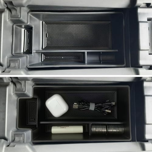Zxiaochun Center Console Organizer Tray Compatible with Nissan Rogue 2021 2022 2023 2024 2025 2026 Accessories, Armrest Storage Box Insert Tray ABS Material (2PCS) - size: 2PCS Center Console Tray