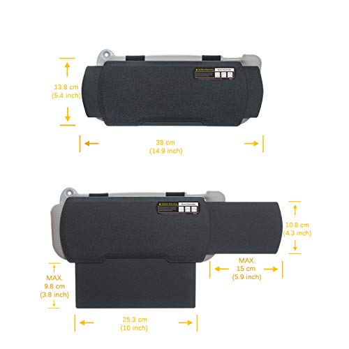 Car Visor Extender TFY Anti-Glare Sun Visor Extender Windshield and Side Window Sunshade and UV Rays Blocker (1 Piece) (Black) - color: Black