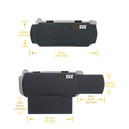 Car Visor Extender TFY Anti-Glare Sun Visor Extender Windshield and Side Window Sunshade and UV Rays Blocker (1 Piece) (Black) - color: Black
